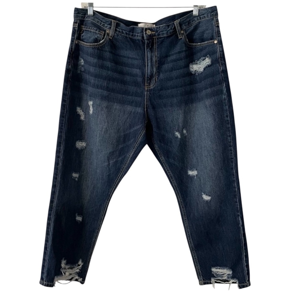 KANCAN Trevie Ultra High Rise Straight Leg Denim Blue Jeans Women’s Size 18W